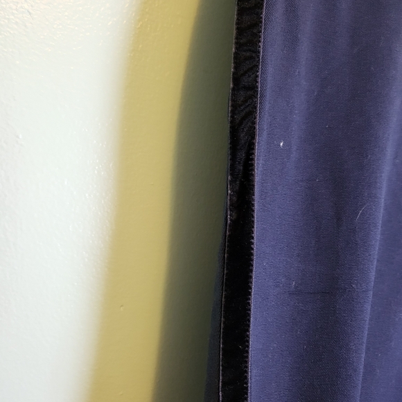 NWT Gap Skinny Ankle Navy Velvet Trim Split Ankle Pants - Picture 6 of 14